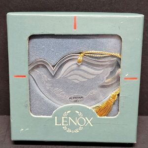 Lenox Crystal Dove Of Peace 1991 Christmas Ornament NEW
